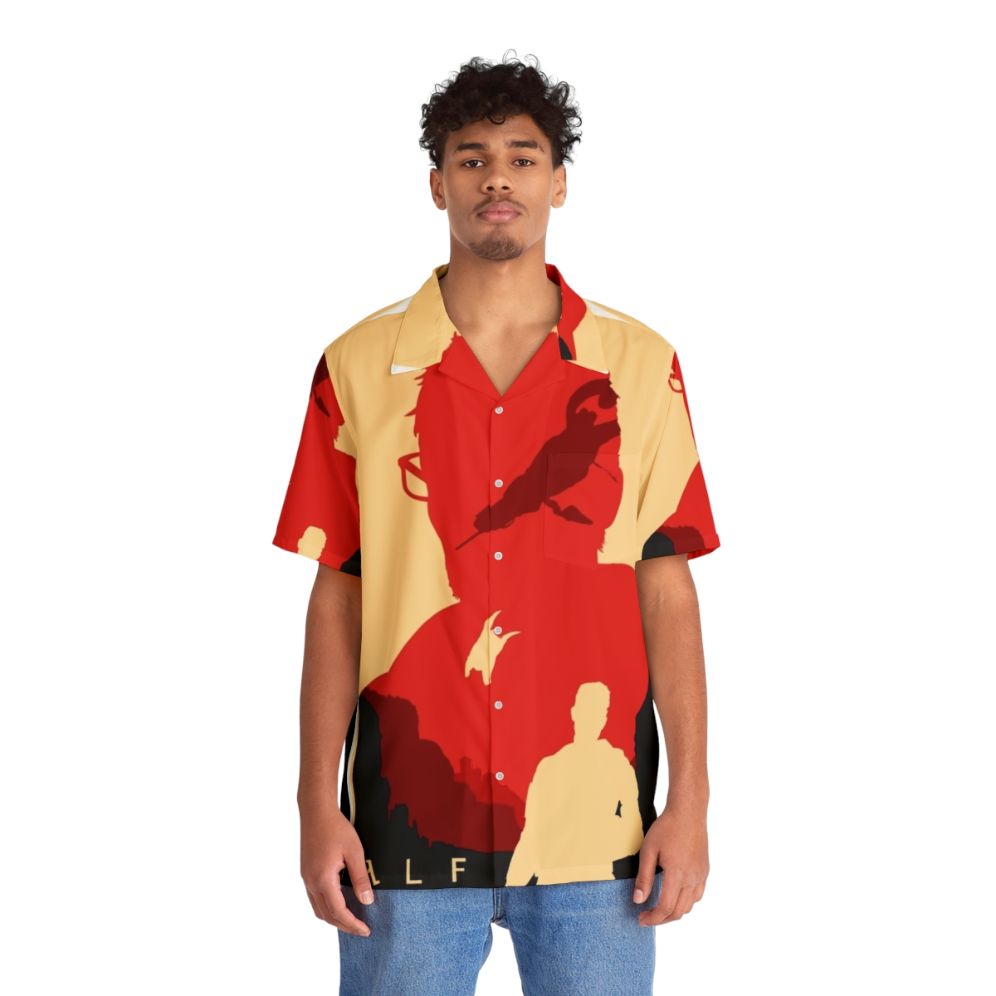 Minimalist Half Life Inspired Hawaiian Shirt - People Front