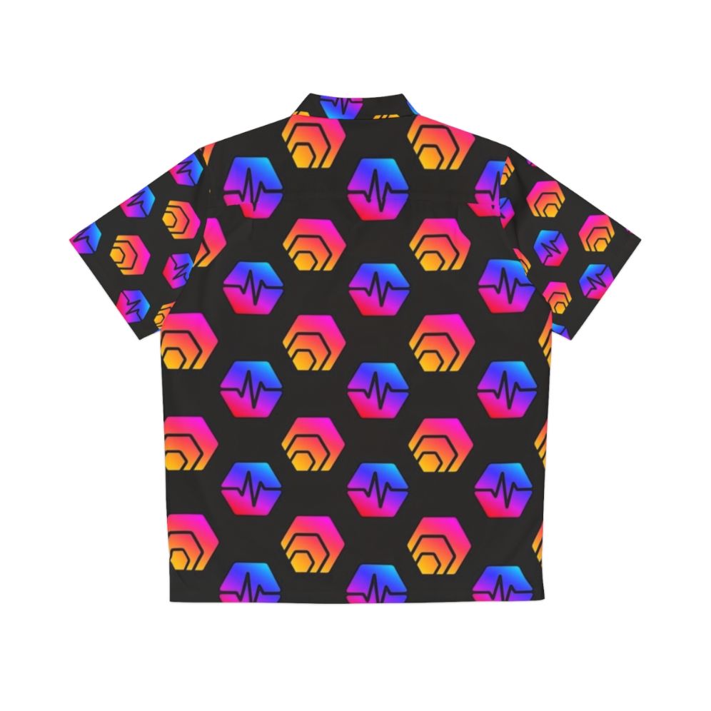 Crypto Hex and Pulsechain Logo Hawaiian Shirt - Back