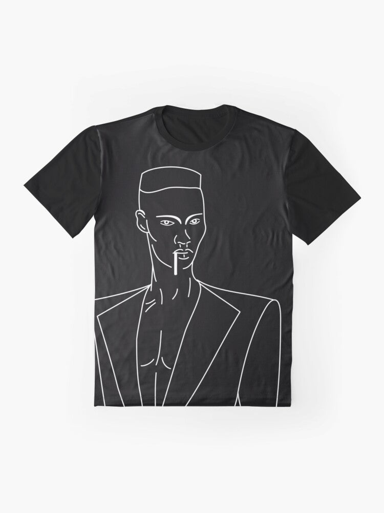 Grace Jones 80s Icon Graphic T-Shirt - Flat lay