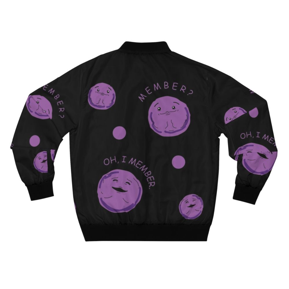 Memberberries Bomber Jacket, a stylish and colorful fan-art piece inspired by the popular South Park meme - Back