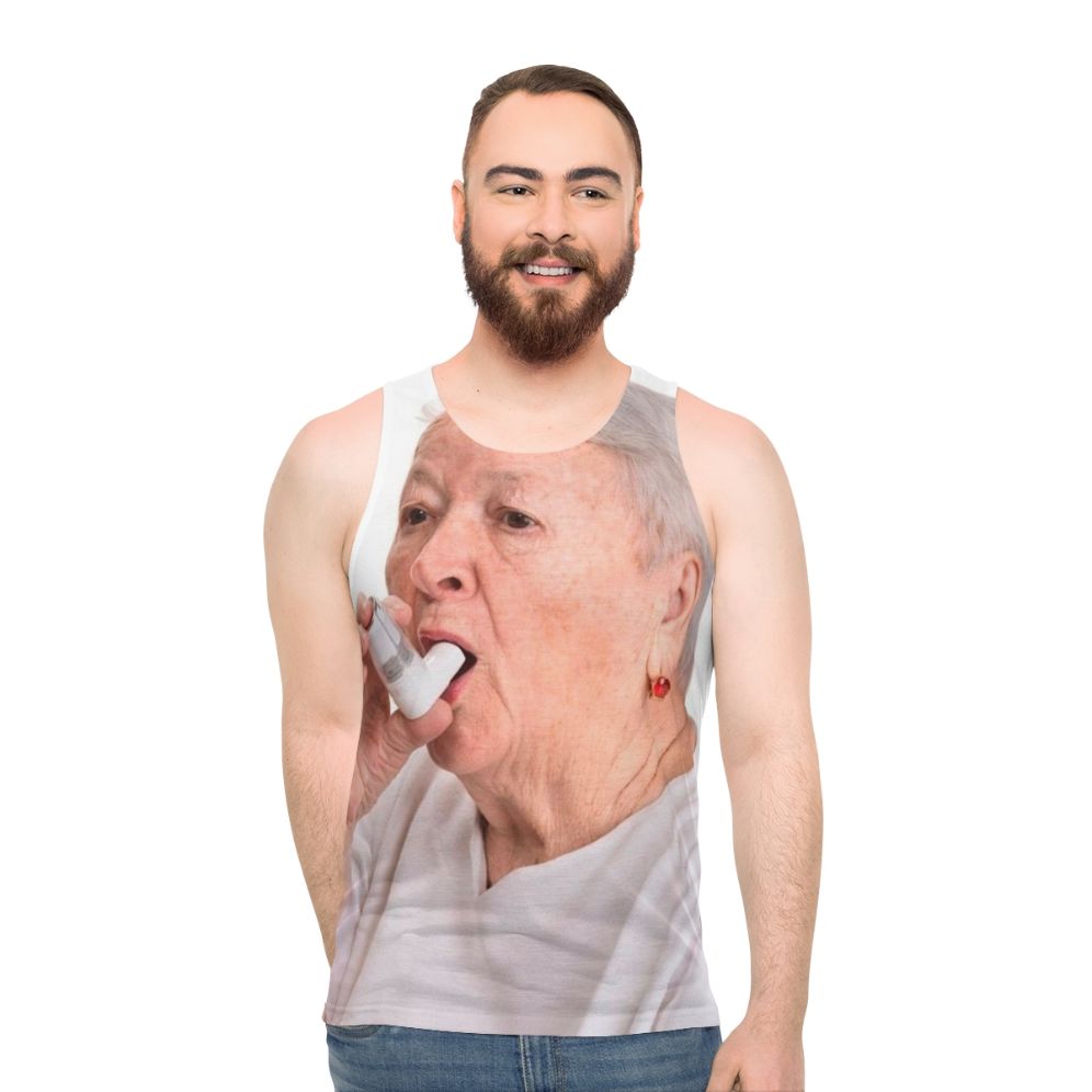 Unisex grandma's inhaler tank top - men