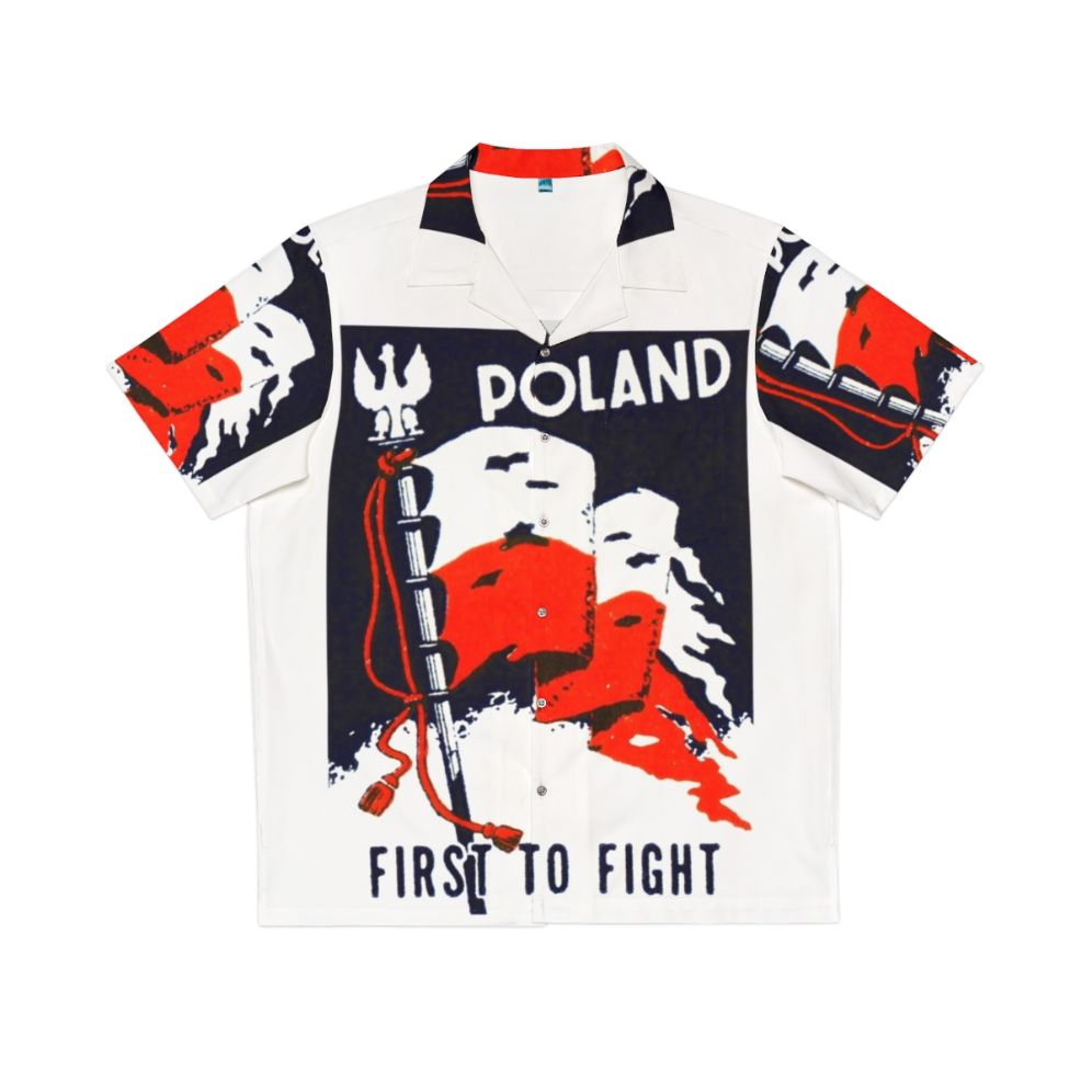 WWII Poland First to Fight Hawaiian Shirt