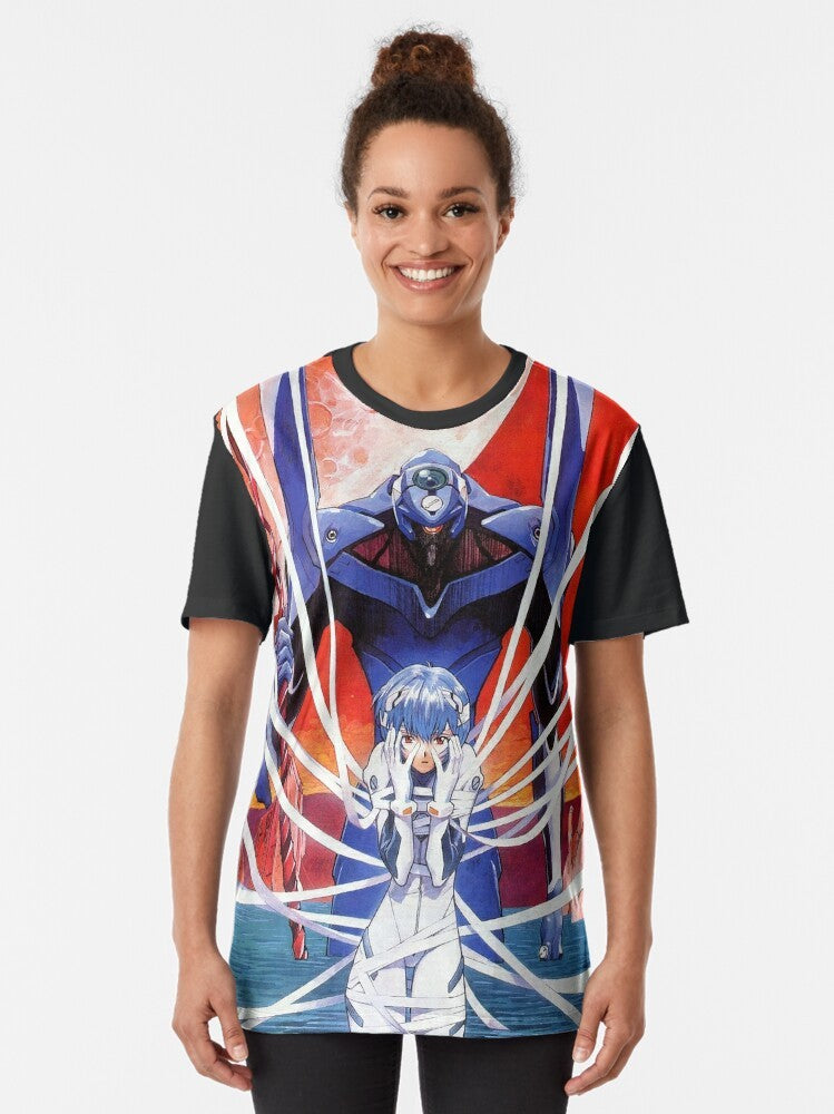 Neon Genesis Evangelion Rei Ayanami Anime Graphic T-Shirt - Women