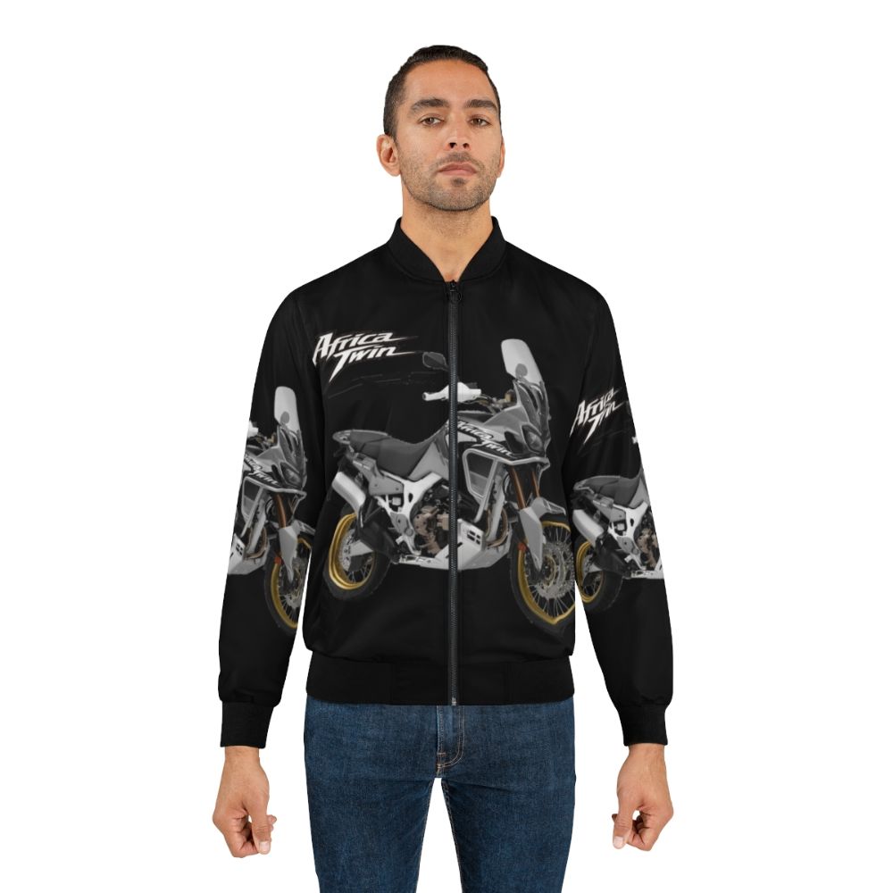 Africa Twin Adventure Bomber Jacket for Motorcycle Riders, Featuring Adventure Style Design - Lifestyle