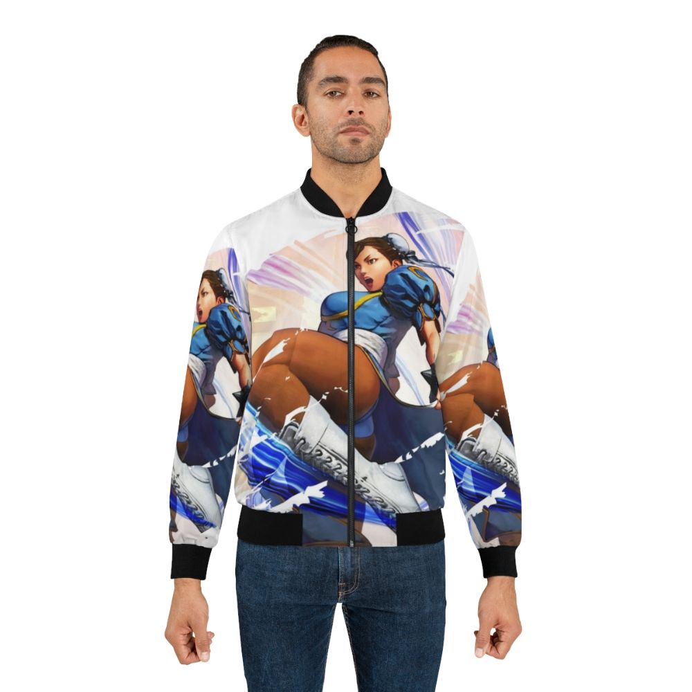 Chun Li Videogame Character Bomber Jacket - Lifestyle