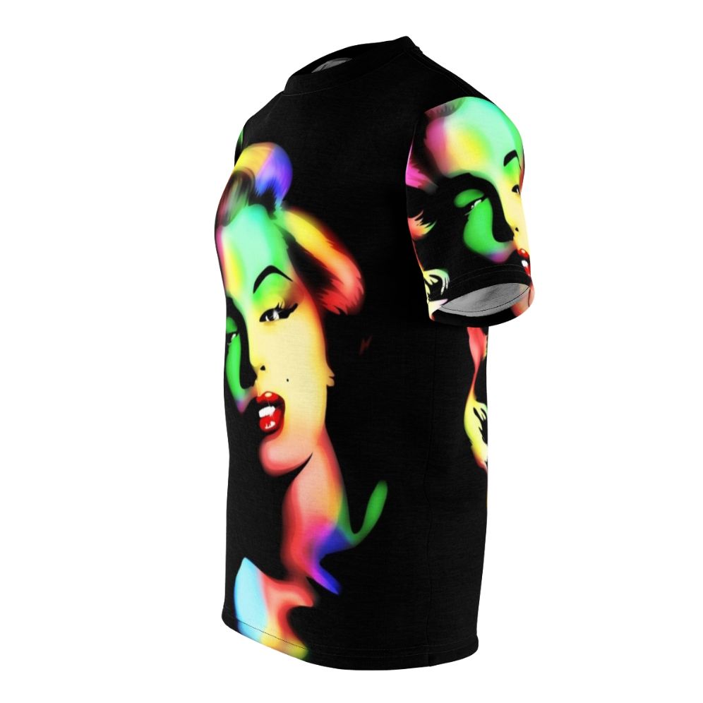 Marilyn Monroe inspired pop art t-shirt with rainbow colors - men left