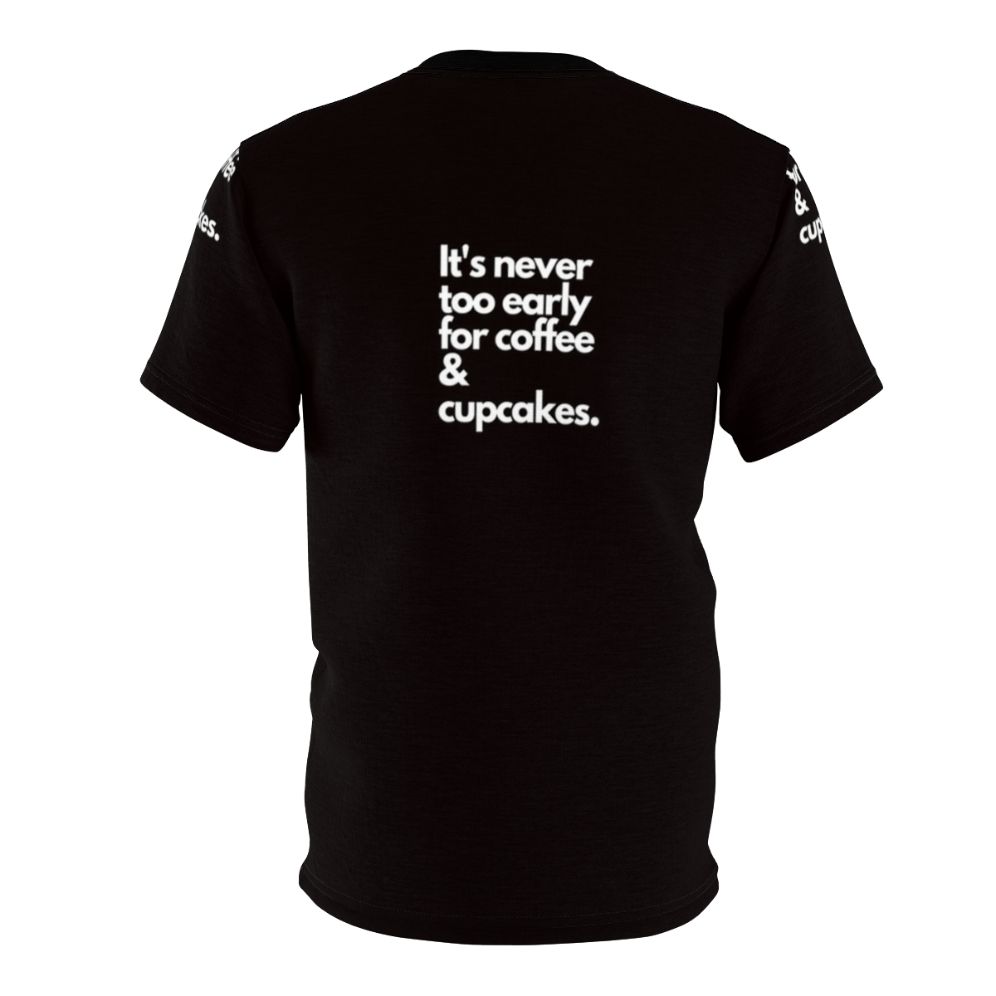 AOP T-shirt featuring a design for coffee and cupcake lovers - Back