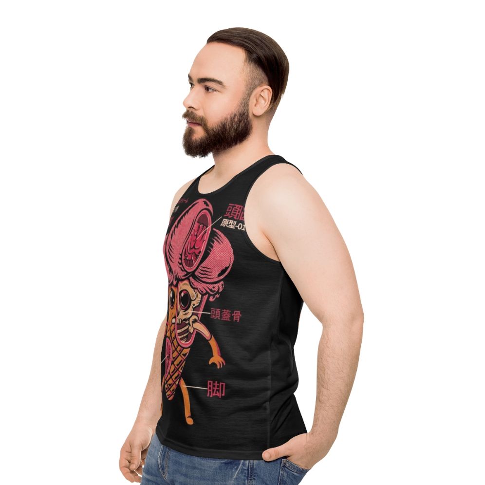 Retro Ice Cream Kaiju Unisex Tank Top - men side