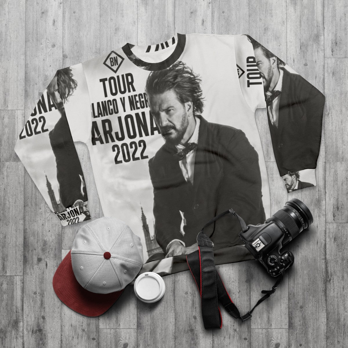 Ricardo Arjona Blanco y Negro Tour Sweatshirt - flat lay