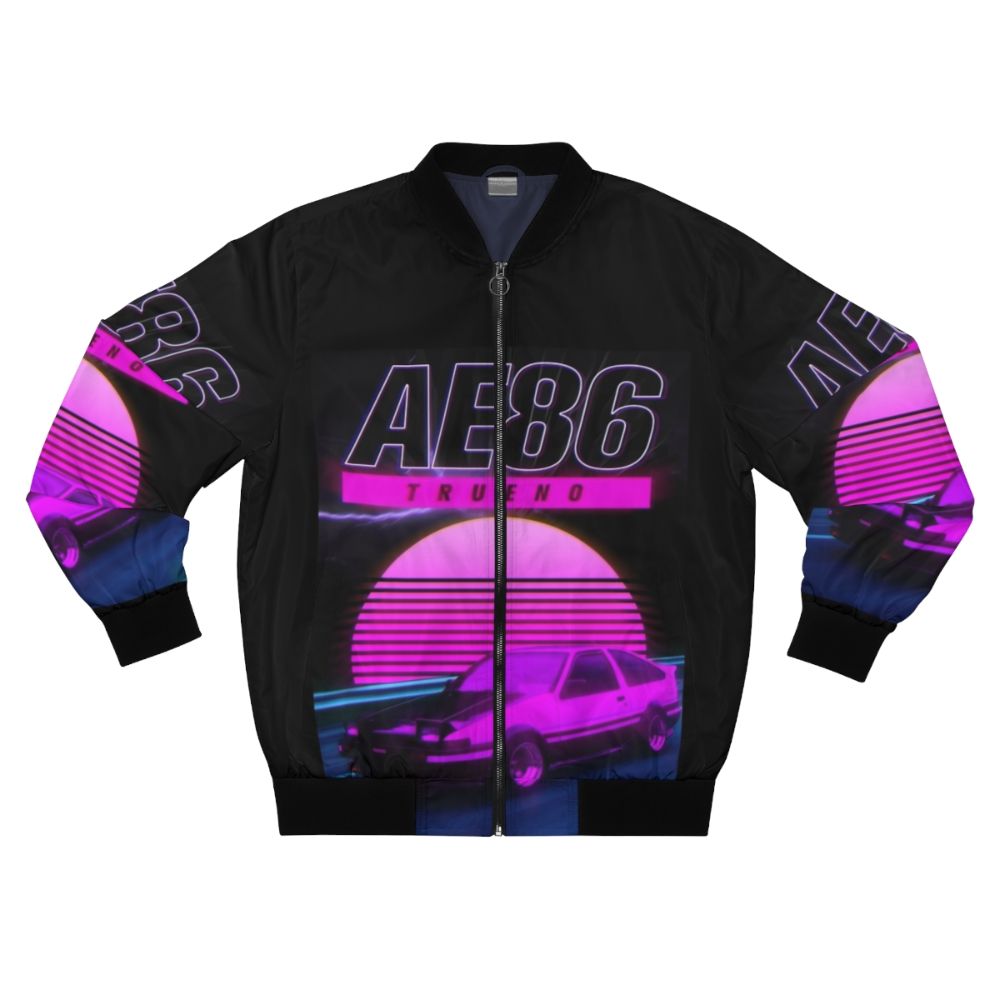 AE86 Retro Synthwave Poster Bomber Jacket