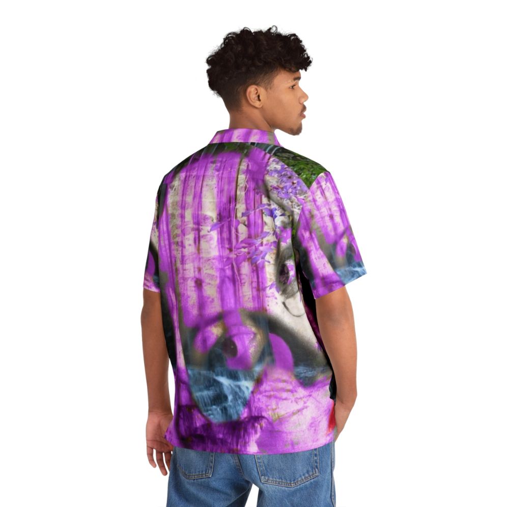 Waterfall Hawaiian shirt with surreal nature landscape - People Back