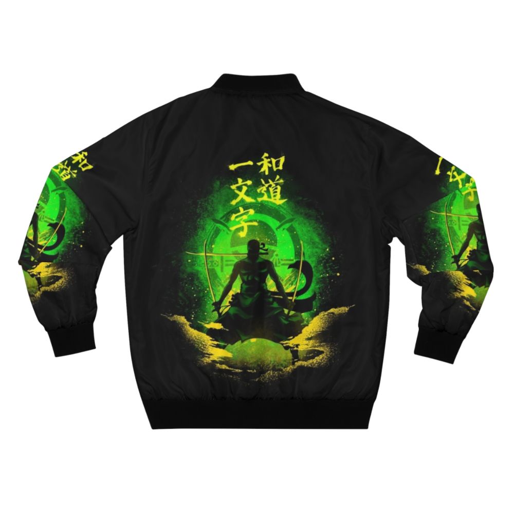 Anime Zoro Bomber Jacket with Roronoa Zoro Design - Back