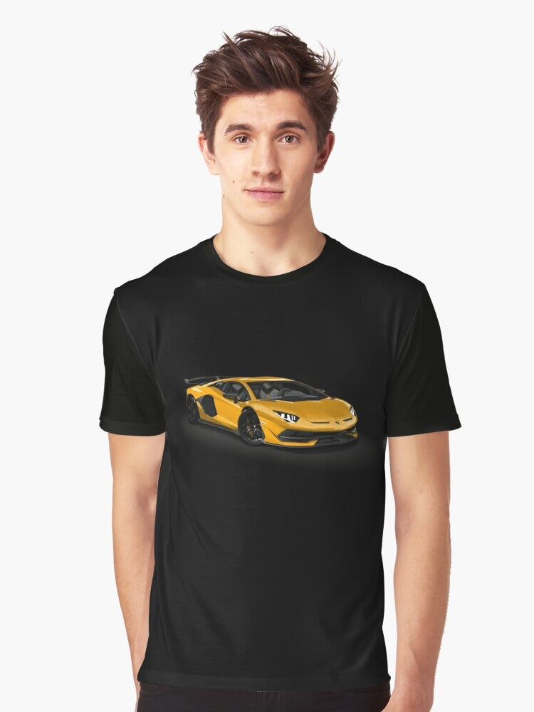 Lamborghini Aventador SVJ Supercar Graphic T-Shirt - Men