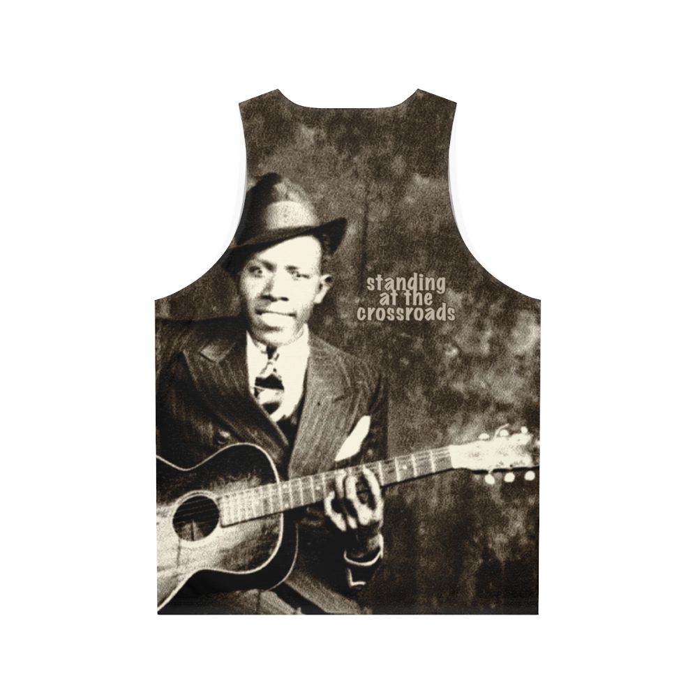 Blues guitar crossroads unisex tank top - Back