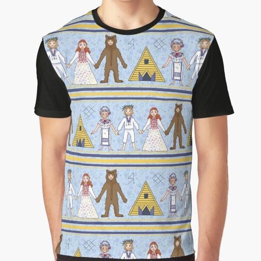 Midsommar A24 graphic t-shirt featuring a detailed pattern inspired by the film