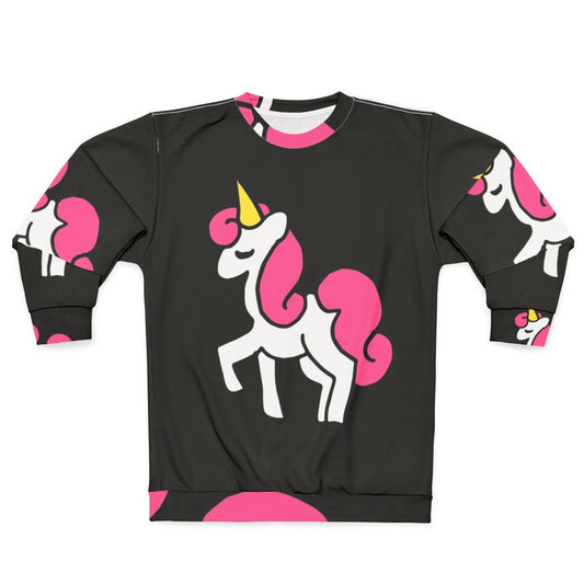 Cute pink unicorn graphic on a comfortable women's sweatshirt