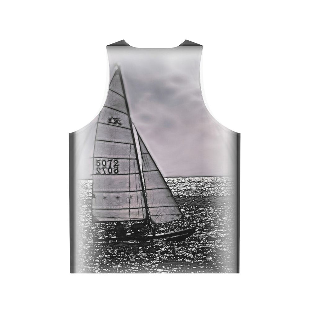 Hobie unisex tank top with ocean and sailing design - Back