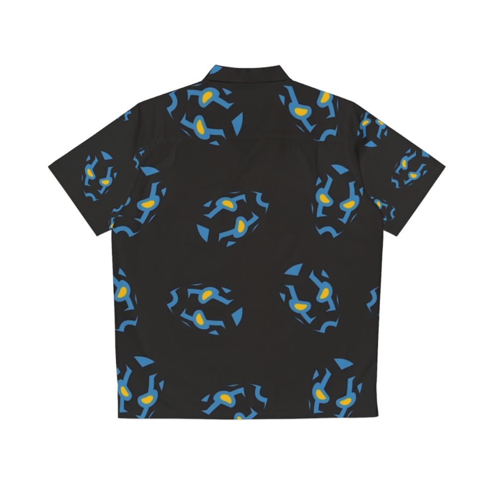 Blue Beetle Minimalist Hawaiian Shirt - Back