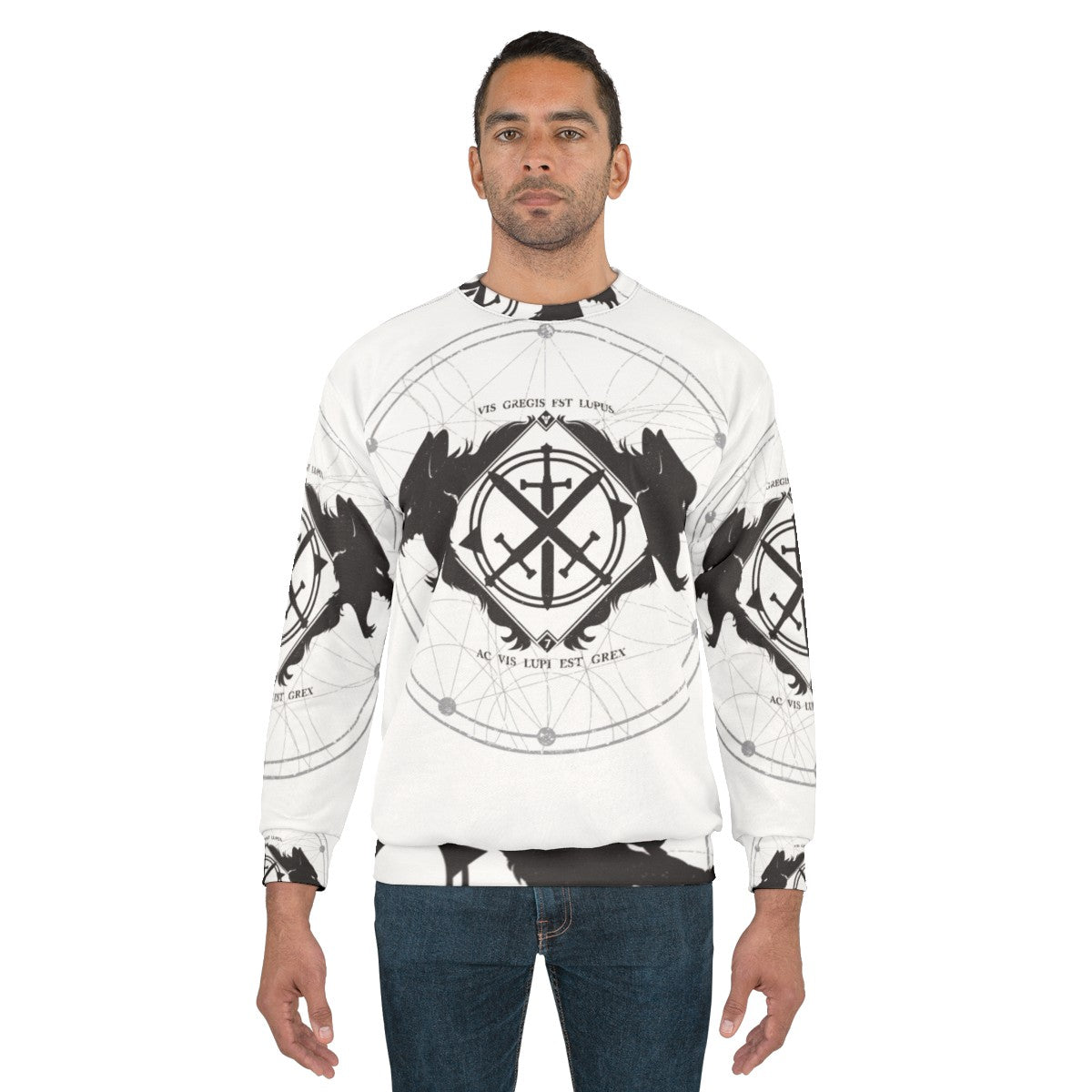 Destiny "Strength of the Wolf" Black and White Sweatshirt - men