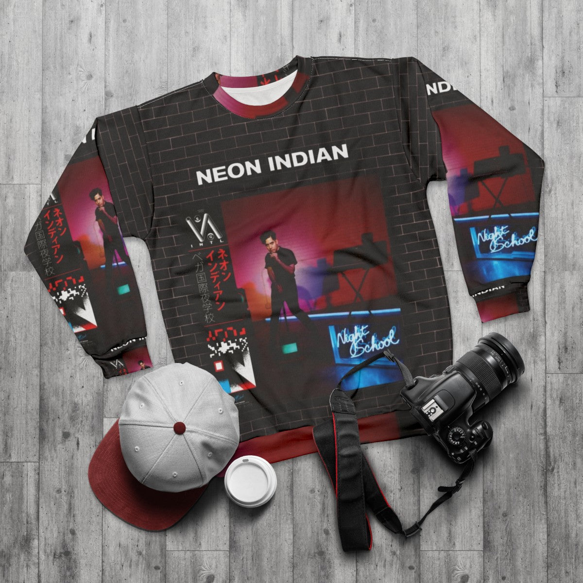 Neon Indian Vega Intl Night School Sweatshirt - flat lay