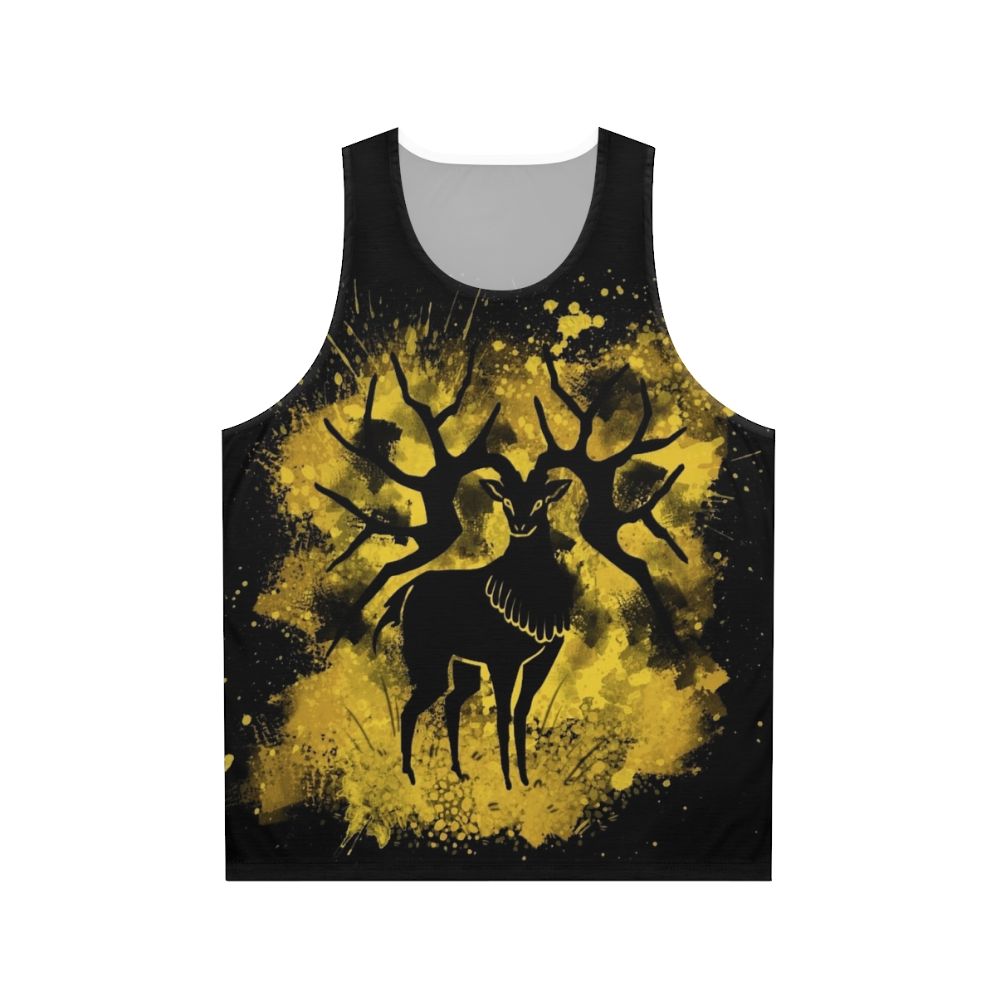 Golden Deer Splatter Unisex Tank Top