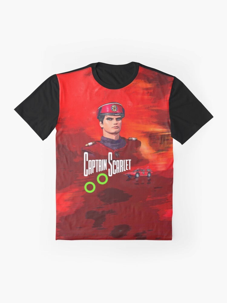 Retro Captain Scarlet Graphic T-Shirt - Flat lay