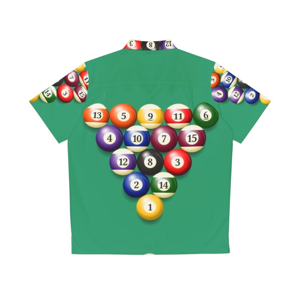 Colorful Hawaiian shirt with pool balls design - Back