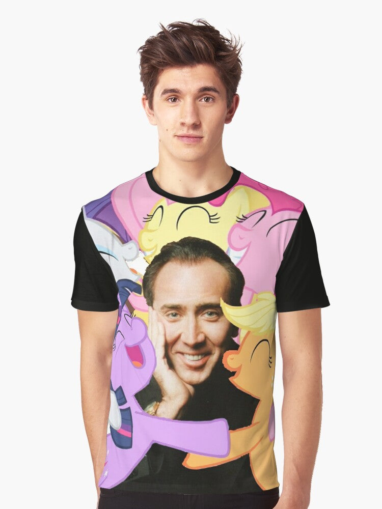 Nicolas Cage "My Little Pony" fanart graphic t-shirt - Men