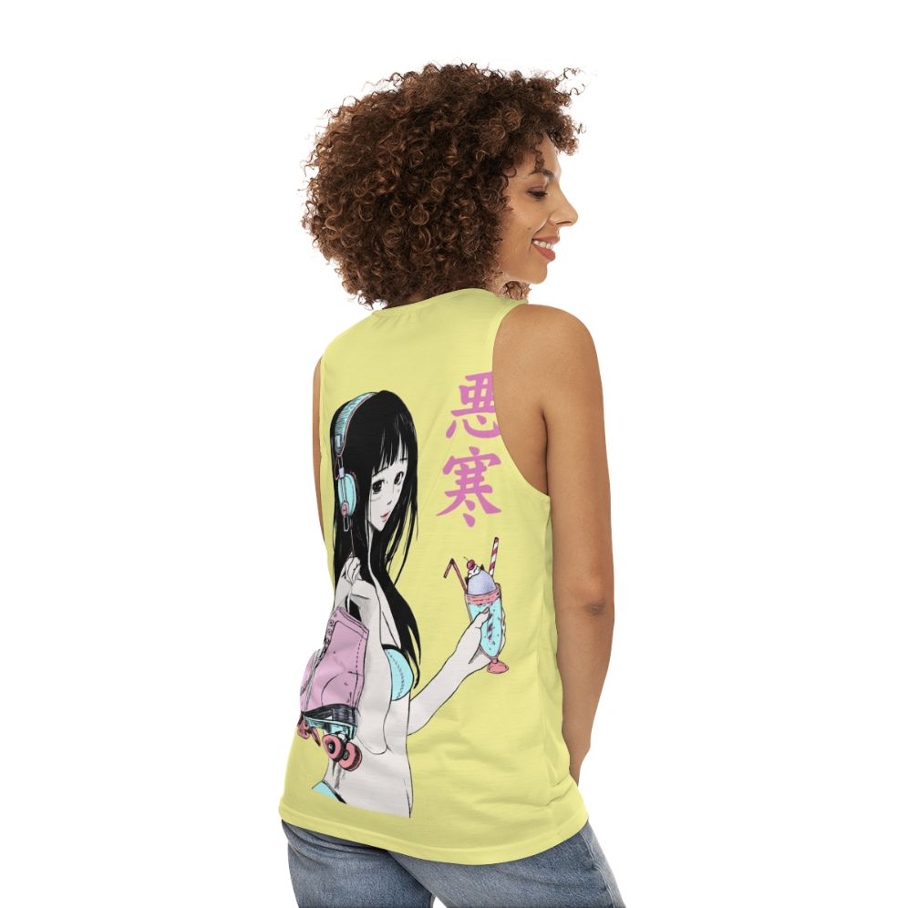 Chill Lofi Summer Girl Unisex Tank Top - women back