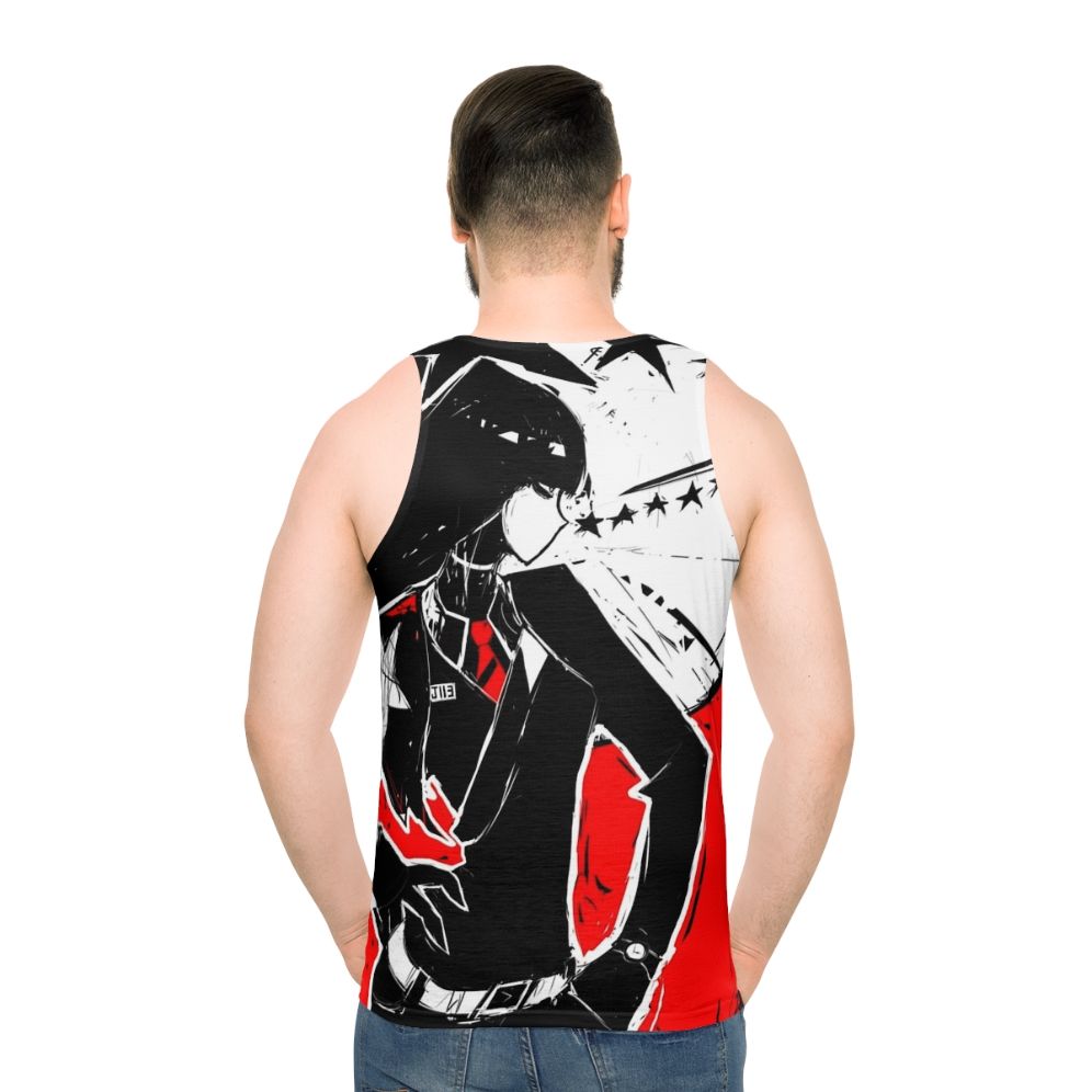 Wandering stars horror unisex tank top - men back