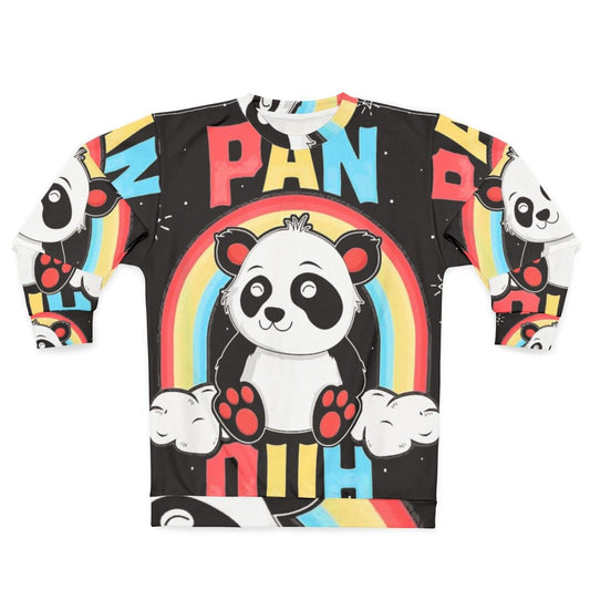 Colorful panda graphic design for LGBT sweatshirt