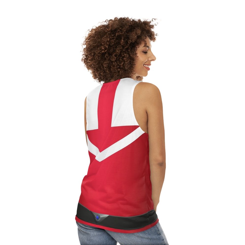 Time Force Red Unisex Tank Top - women back