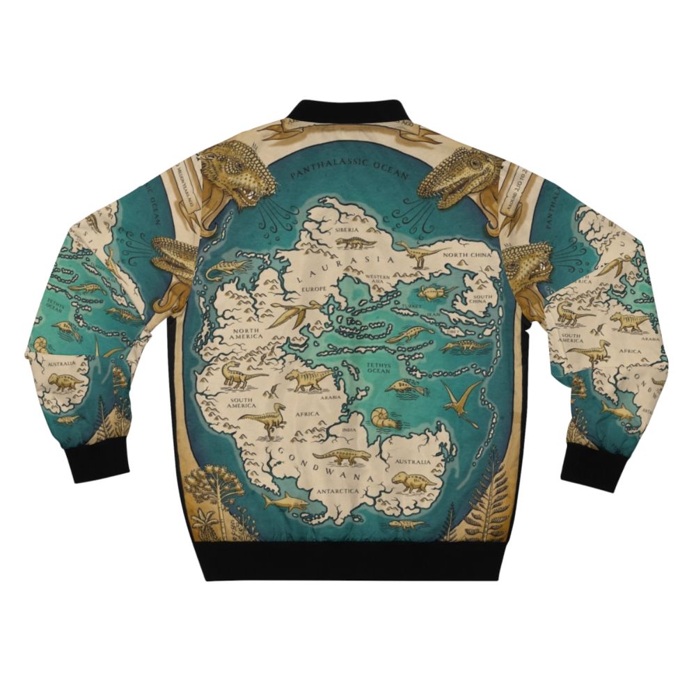 Pangaea supercontinent map bomber jacket - Back