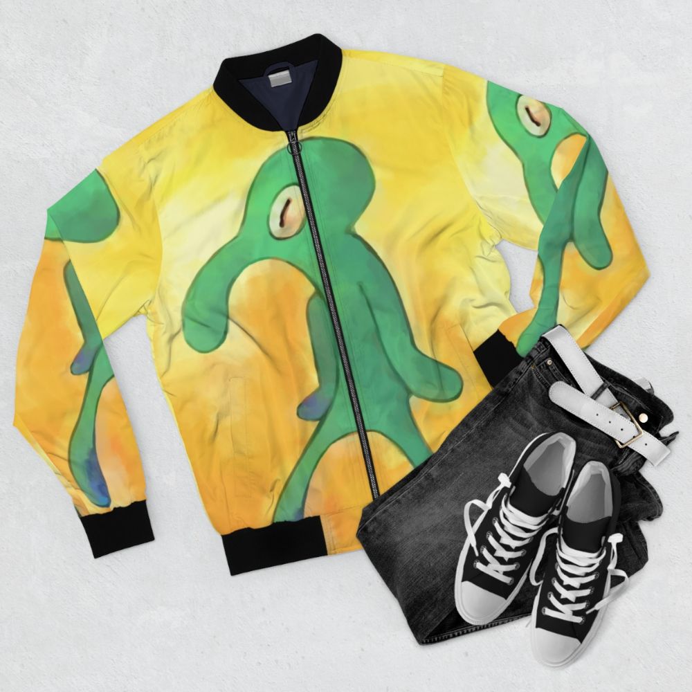 Spongebob Bold and Brash Repaint Bomber Jacket - Flat lay