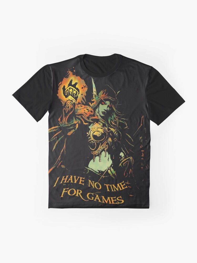 Hearthstone Sylvanas Windrunner "Dark Lady" Graphic T-Shirt - Flat lay