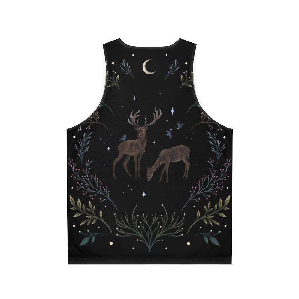 Deers in the Moonlight Unisex Tank Top - Back