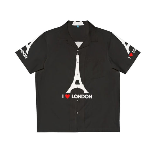 Funny London Eiffel Tower Hawaiian Shirt