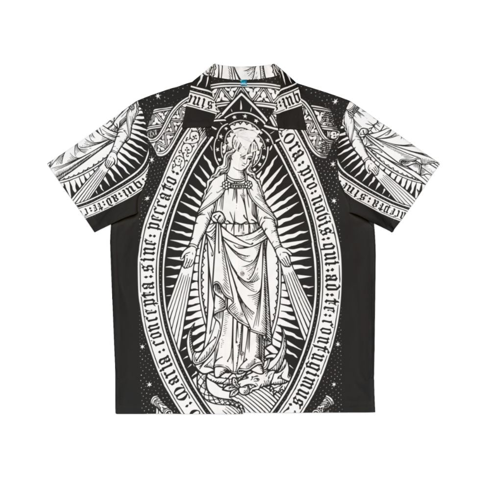 Vintage Virgin Mary Engraved Hawaiian Shirt