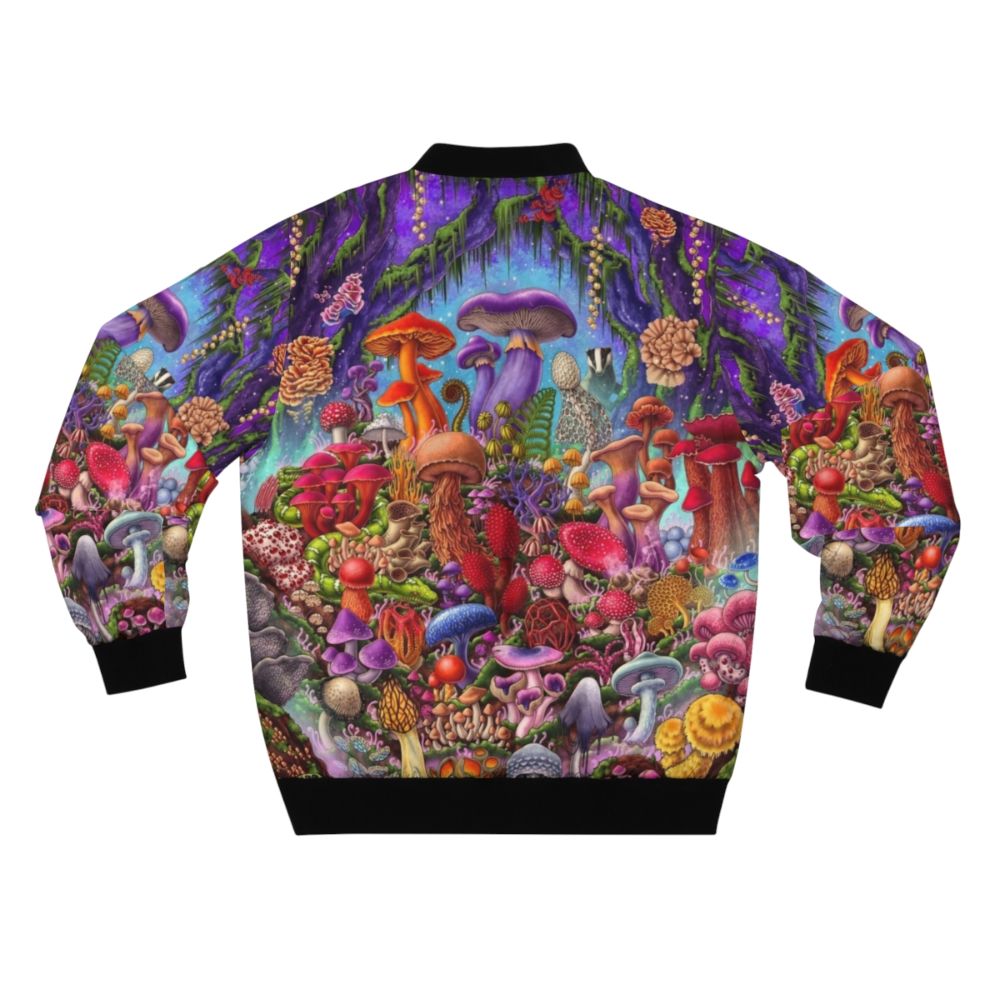 Mushroom forest bomber jacket in original colors - Back