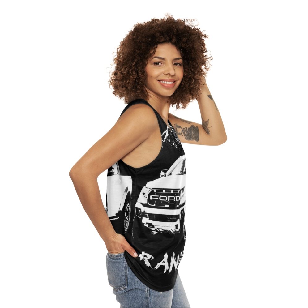 Ford Ranger Unisex Tank Top for Outdoor Enthusiasts - women side