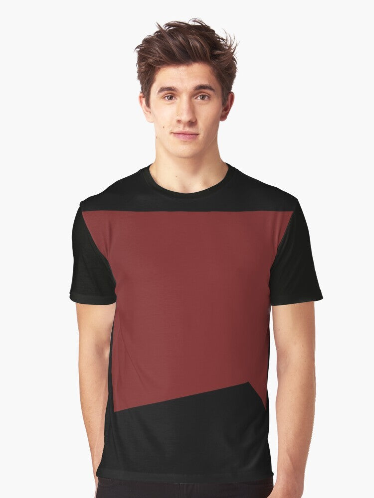 Star Trek The Next Generation Command Uniform Graphic T-Shirt featuring the iconic red uniform design - Men