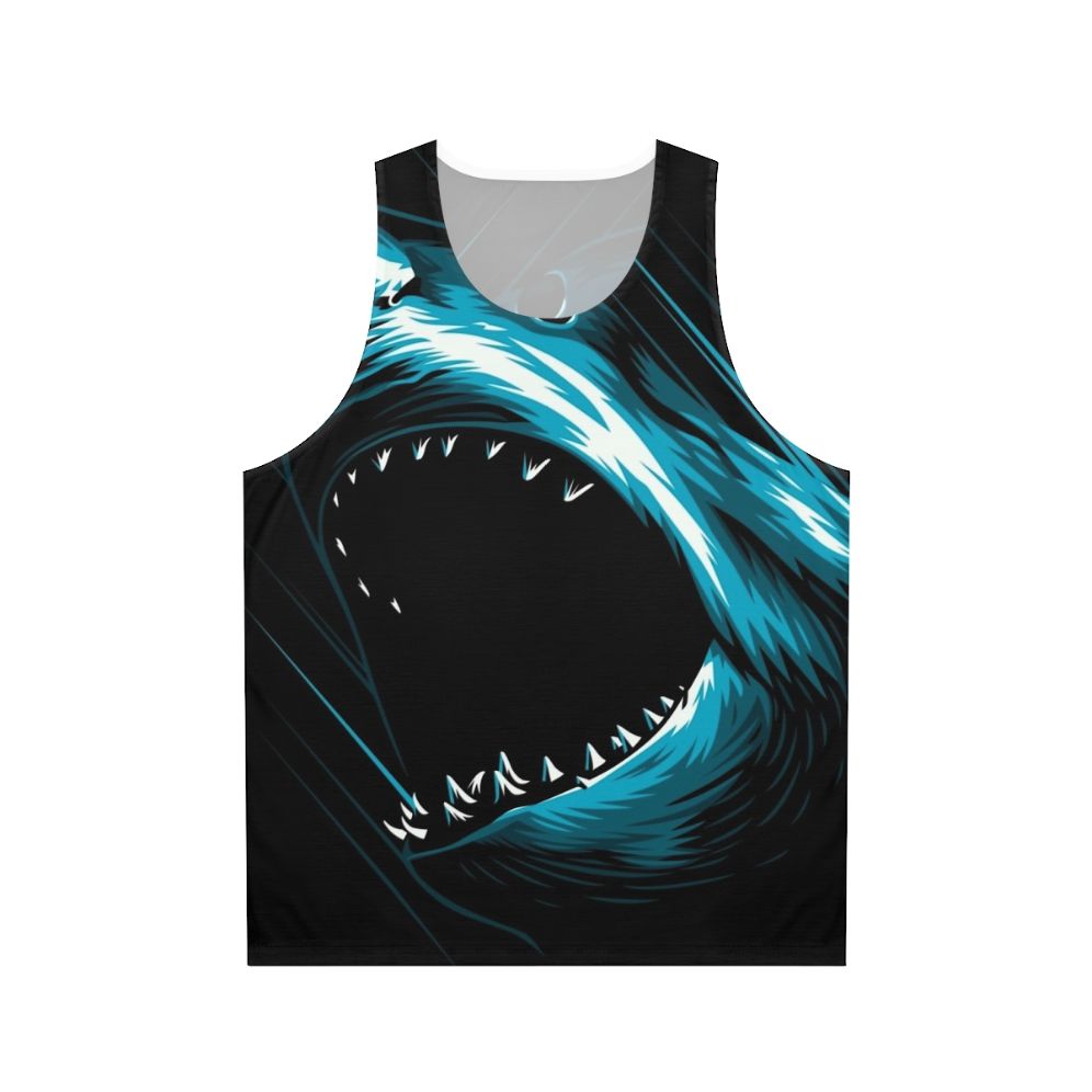 Megalodon shark attack unisex summer tank top