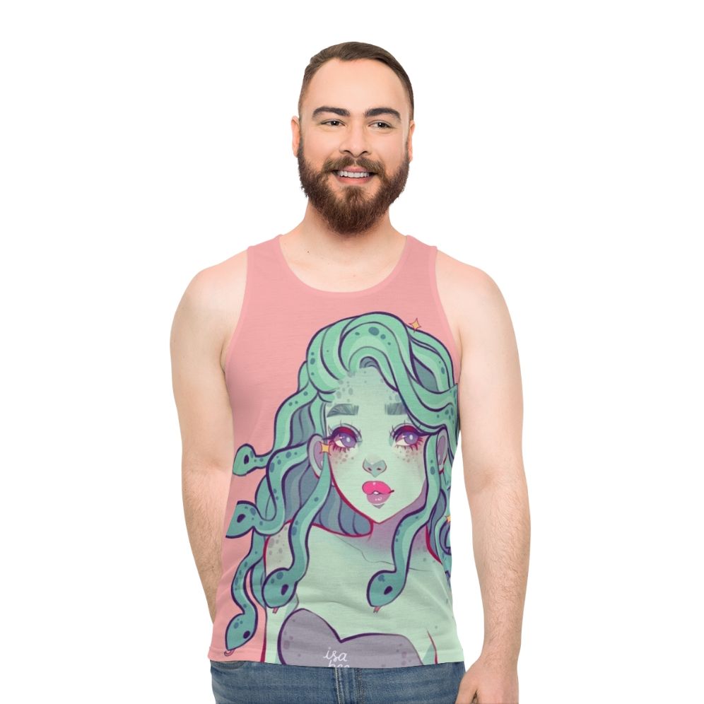 Medusa-inspired aesthetic unisex tank top - men