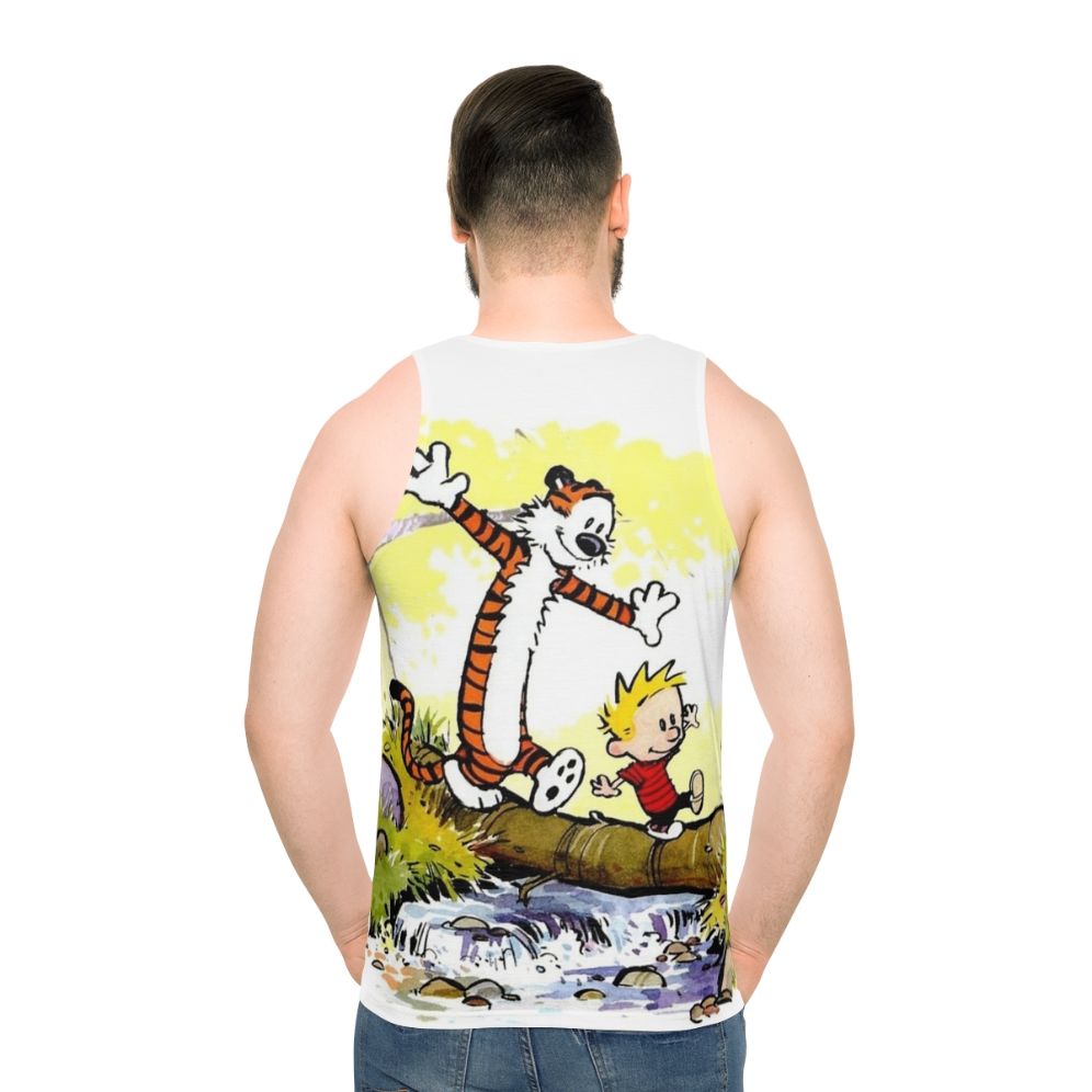 Calvin and Hobbes Unisex Tank Top - men back