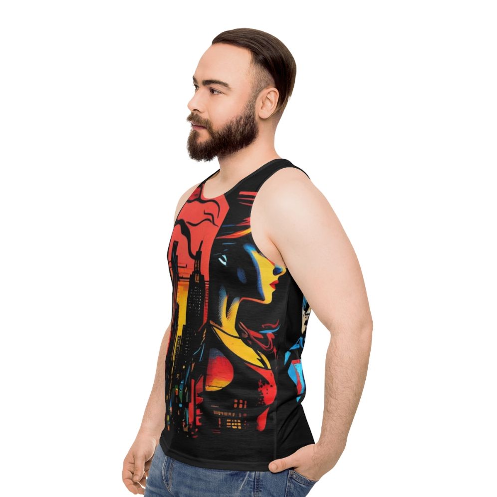 Iconic Superhero Unisex Tank Top - men side