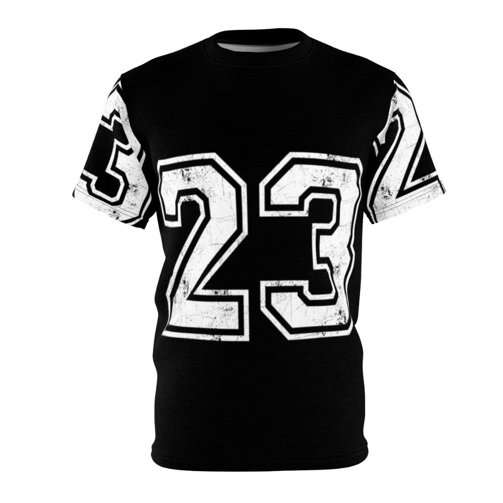 Sports jersey with the number 23 design on a t-shirt