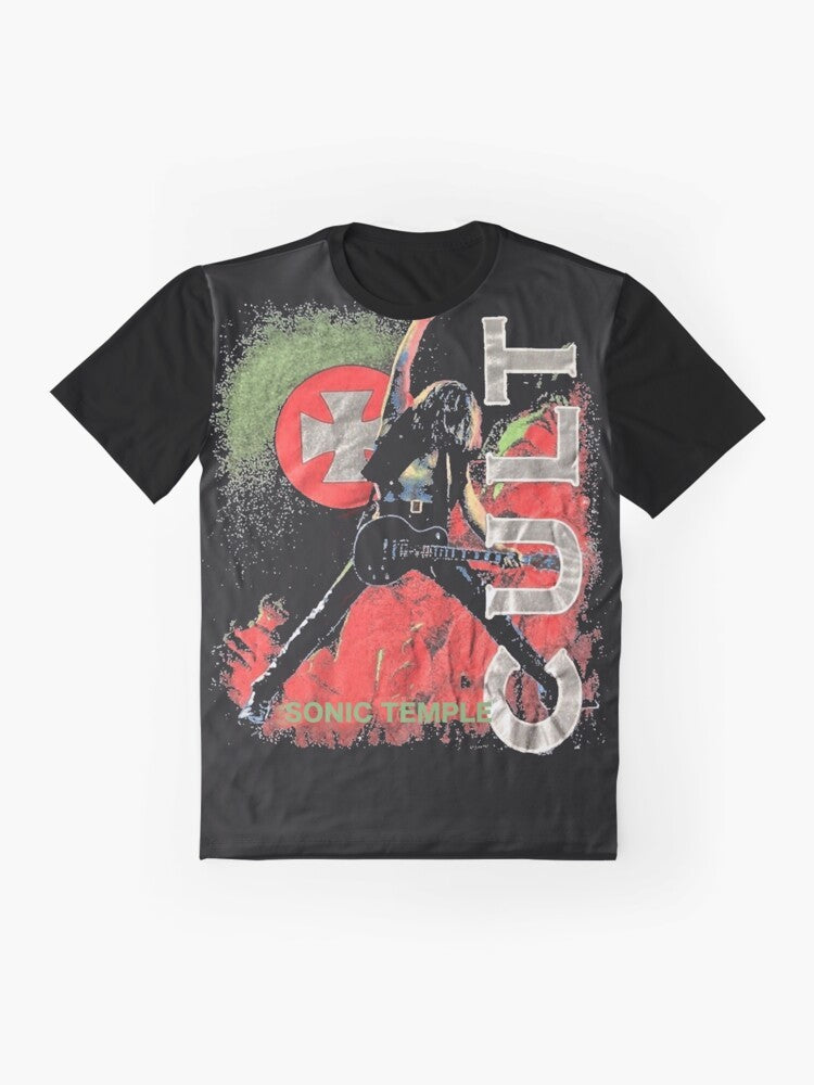 Sonic Temple Cult graphic t-shirt featuring The Cult band logo and imagery - Flat lay