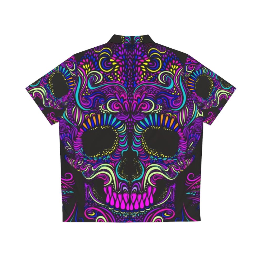 Aphex Twin Trippy Pattern Hawaiian Shirt - Back