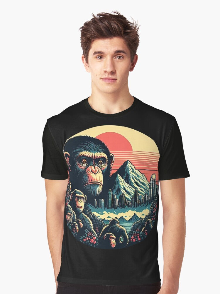 Retro graphic t-shirt featuring Proximus Caesar from the Planet of the Apes movie franchise - Men