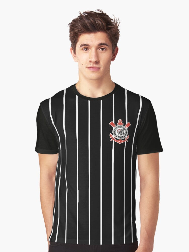 Corinthians Graphic T-Shirt with Team Logo and Colors - Men